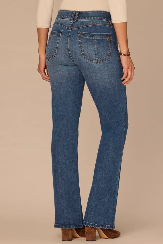 "Ab"solution® High Rise Itty Bitty Boot Jeans in Blue Artisanal