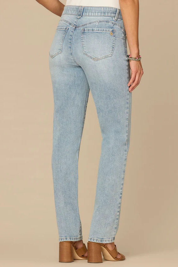 Mid-rise Booty Lift Straight Leg Jean