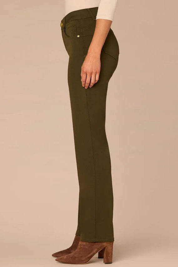 "Ab"solution® Straight Leg Colored Jean in Duffle Green