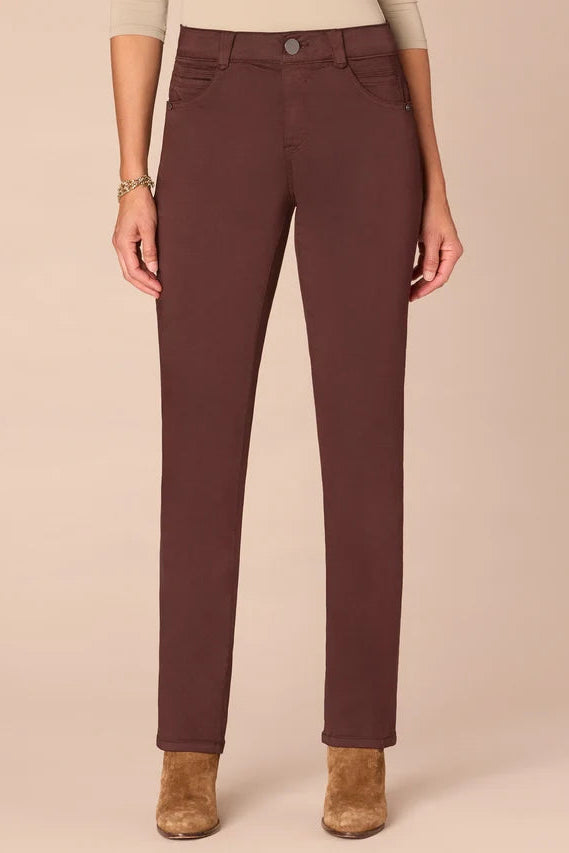 "Ab"solution® Straight Leg Colored Jean in Oxblood