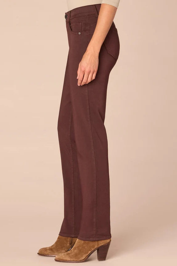 "Ab"solution® Straight Leg Colored Jean in Oxblood