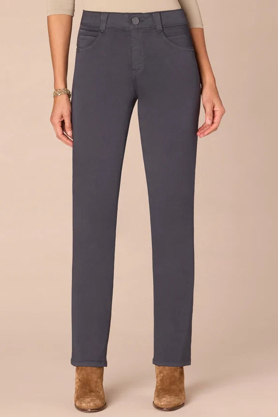 "Ab"solution® Straight Leg Colored Jean in Pewter