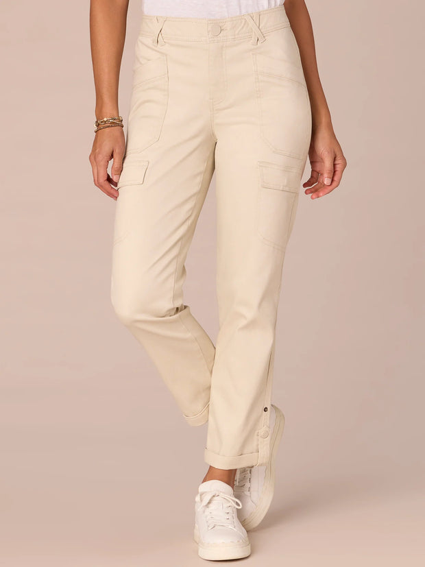 High Rise Roll Cuff Pant