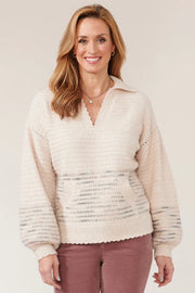 Blouson Sleeve Space Dye Sweater