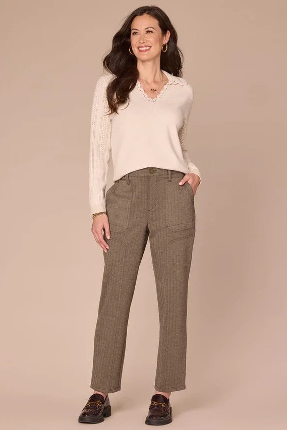 Scallop Neck Long Sleeve Sweater