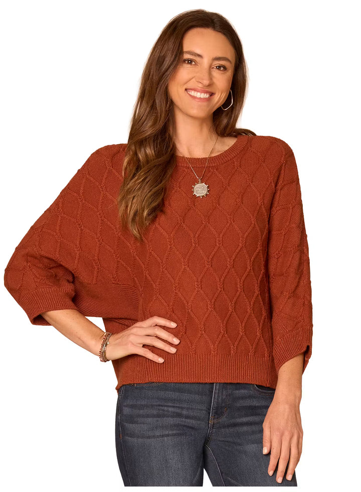 Dolman Sleeve Sweater in Burnt Henna