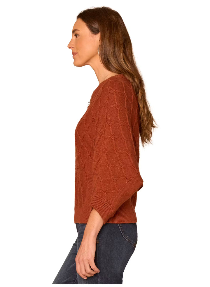 Dolman Sleeve Sweater in Burnt Henna