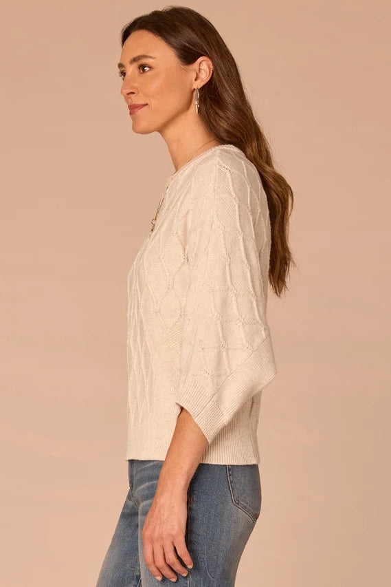 Dolman Sleeve Sweater in Cream