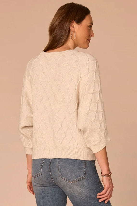Dolman Sleeve Sweater in Cream