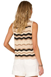Wavy Stripe Sweater Tank
