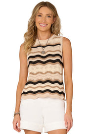 Wavy Stripe Sweater Tank