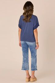 Round Neck Woven Top