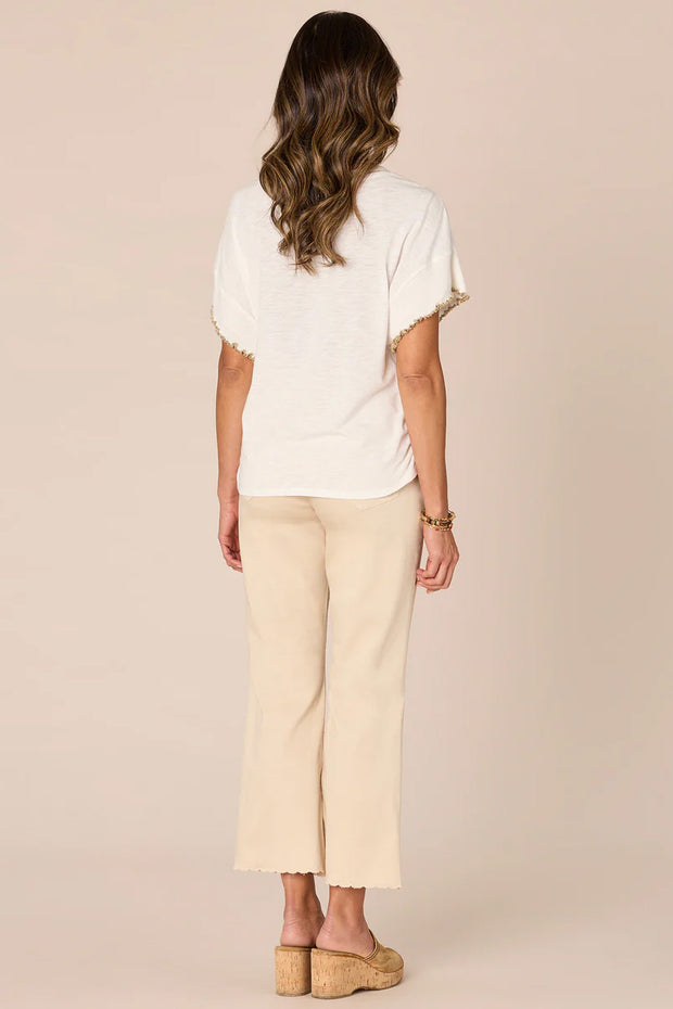 Round Neck Woven Top