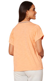 Flutter Sleeve Crochet Neck Top