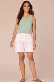 Green Slit Scoop Neck Tank