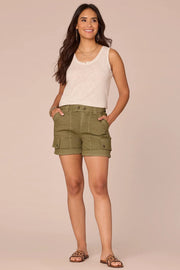 Jute Slit Scoop Neck Tank