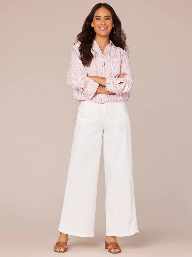 BD Bubble Hem Stripe Shirt - Wild Blossom