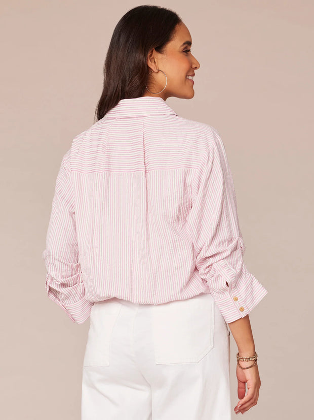 BD Bubble Hem Stripe Shirt - Wild Blossom
