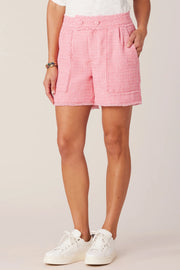 Skyrise Double Button Pleated Short