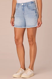 High Rise Shorts w/ Fray Hem