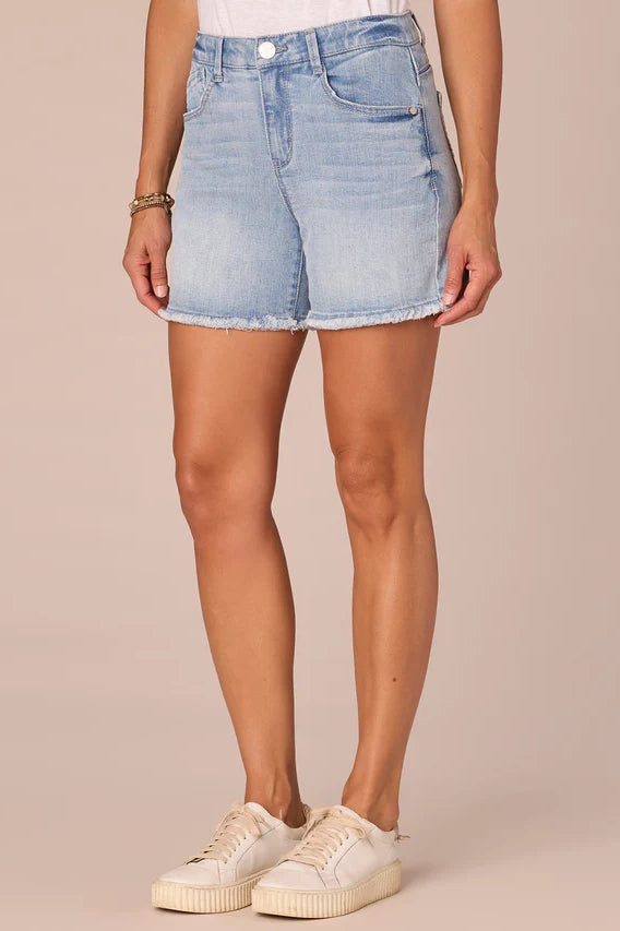 High Rise Shorts w/ Fray Hem