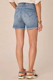 High Rise Fray Hem Short