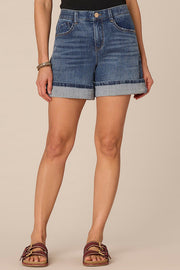 High Rise Roll Cuff Shorts
