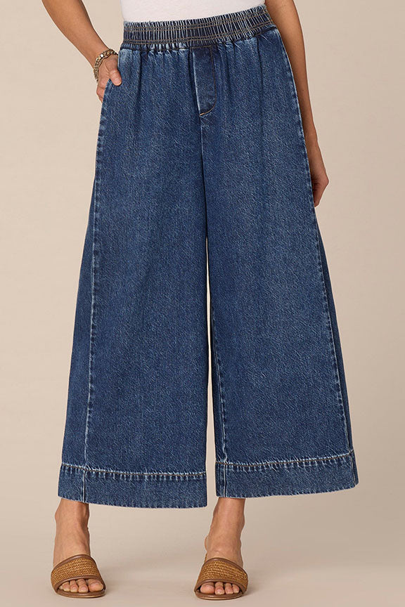 Skyrise Cropped Wide Glider Jeans