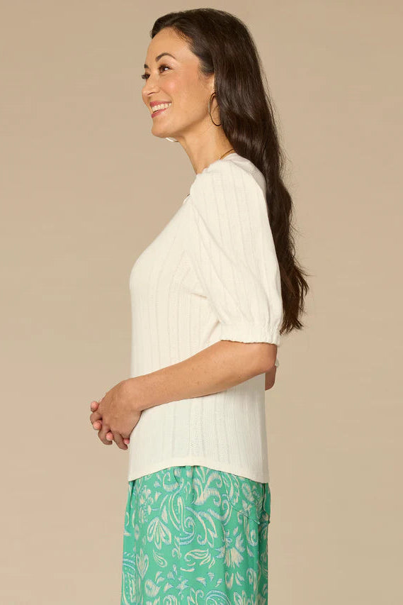Puff Sleeve Knit Top