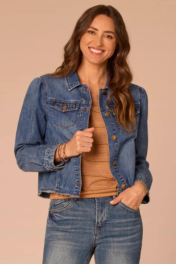 Puff Sleeve Jean Jacket