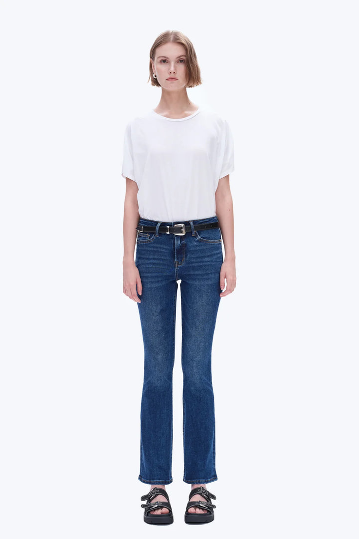 High Rise Bootcut Jean in Deep Sea