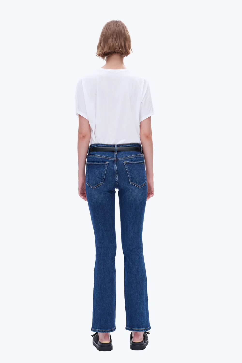 High Rise Bootcut Jean in Deep Sea