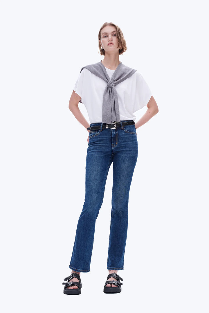 High Rise Bootcut Jean in Deep Sea