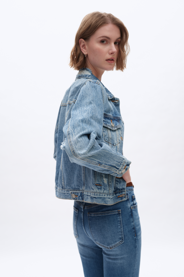 Distressed Denim Jacket