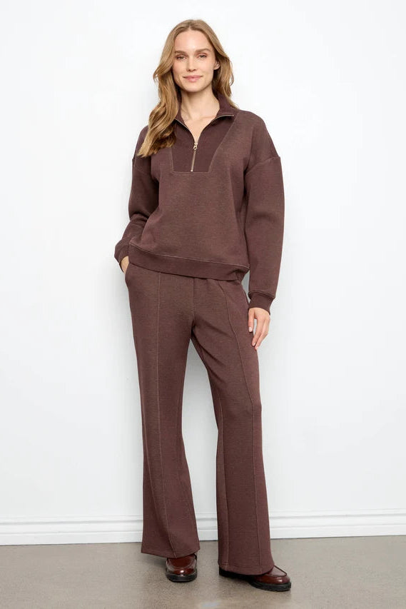 Half Zip Mock Neck Sweatshirt