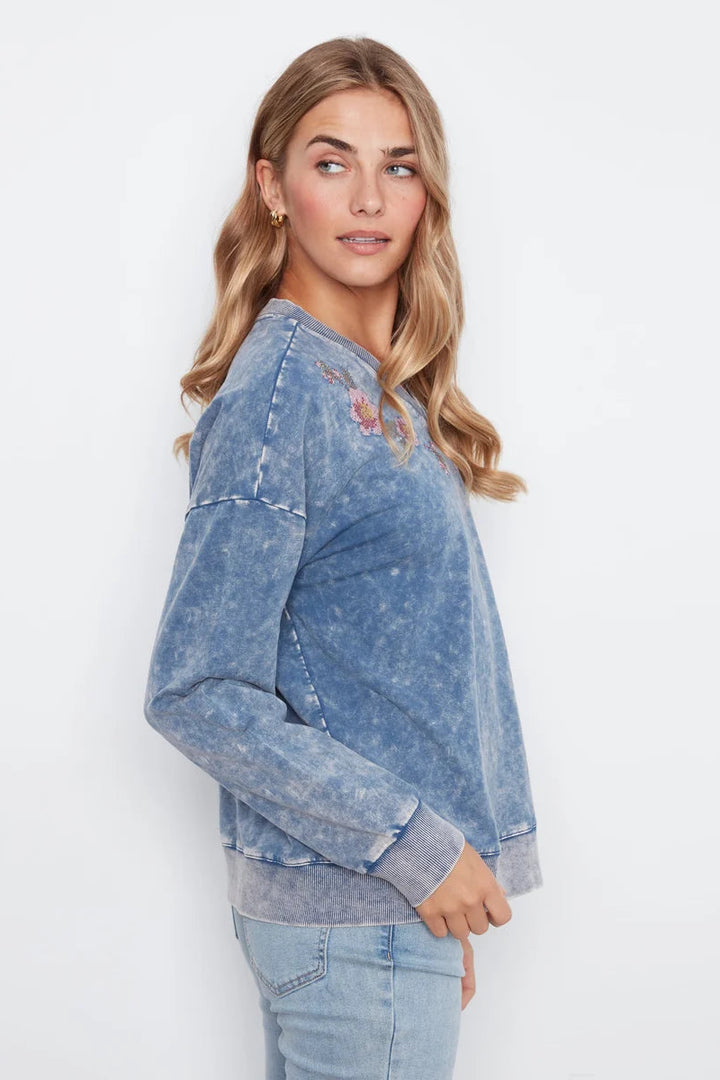 Long Sleeve Embroidered Sweatshirt