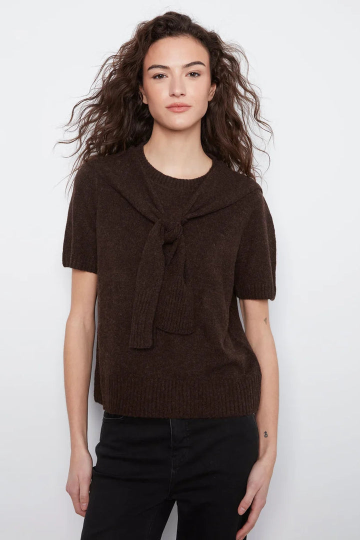 Short Sleeve Crew Neck Sweater