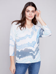 Printed Dolman Sweater