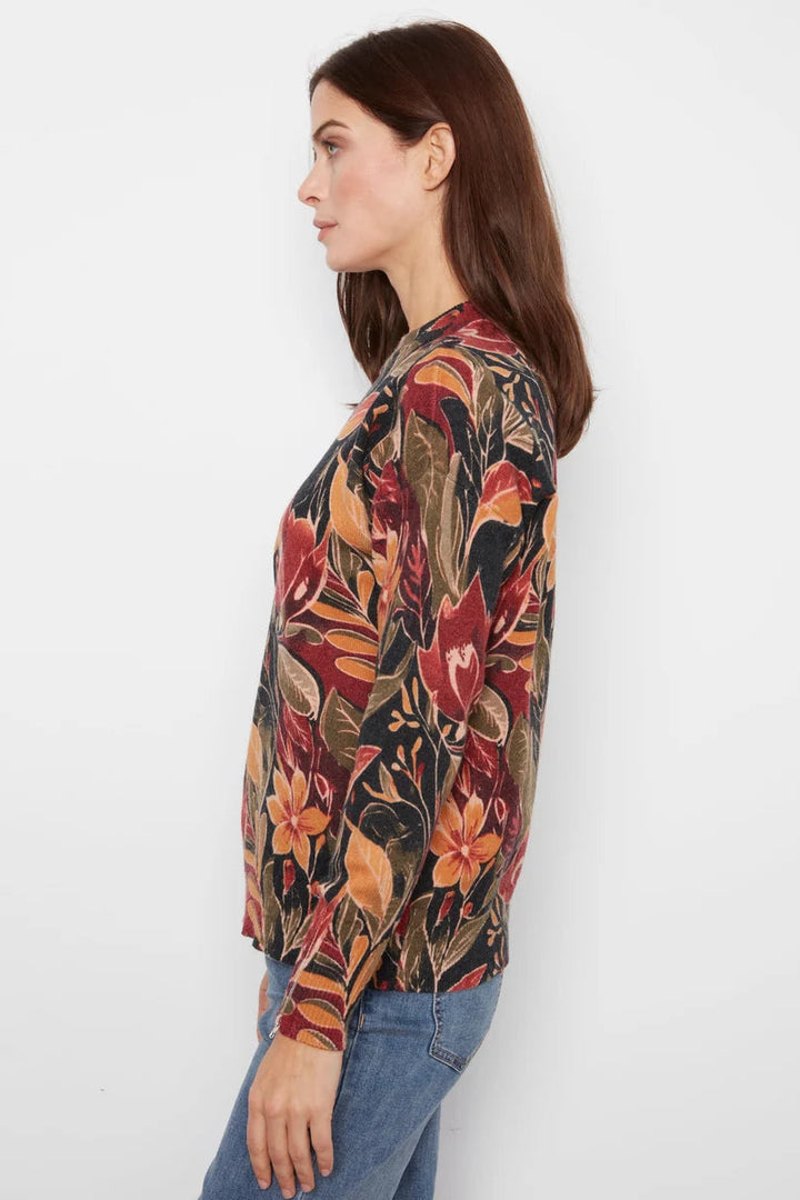 Drop Shoulder Sweater with Zip Cuffs