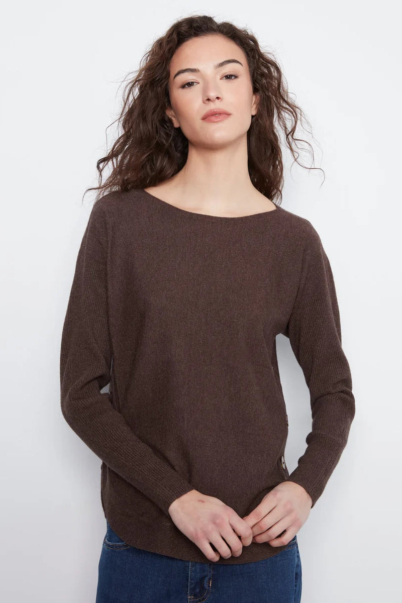 Drop Sleeve Boat Neck Sweater
