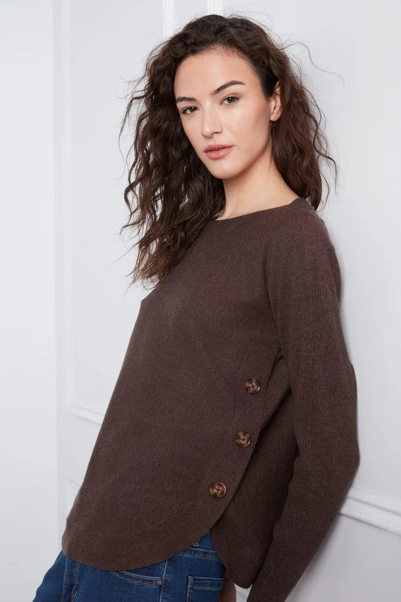 Drop Sleeve Boat Neck Sweater