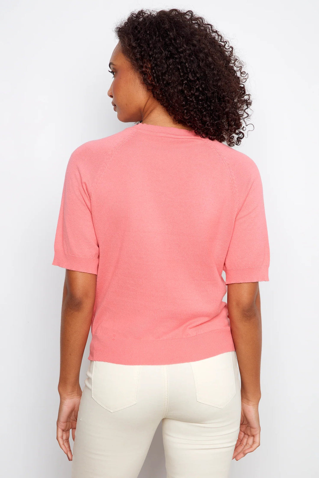 Elbow Sleeve Floral Applique Sweater in Apricot