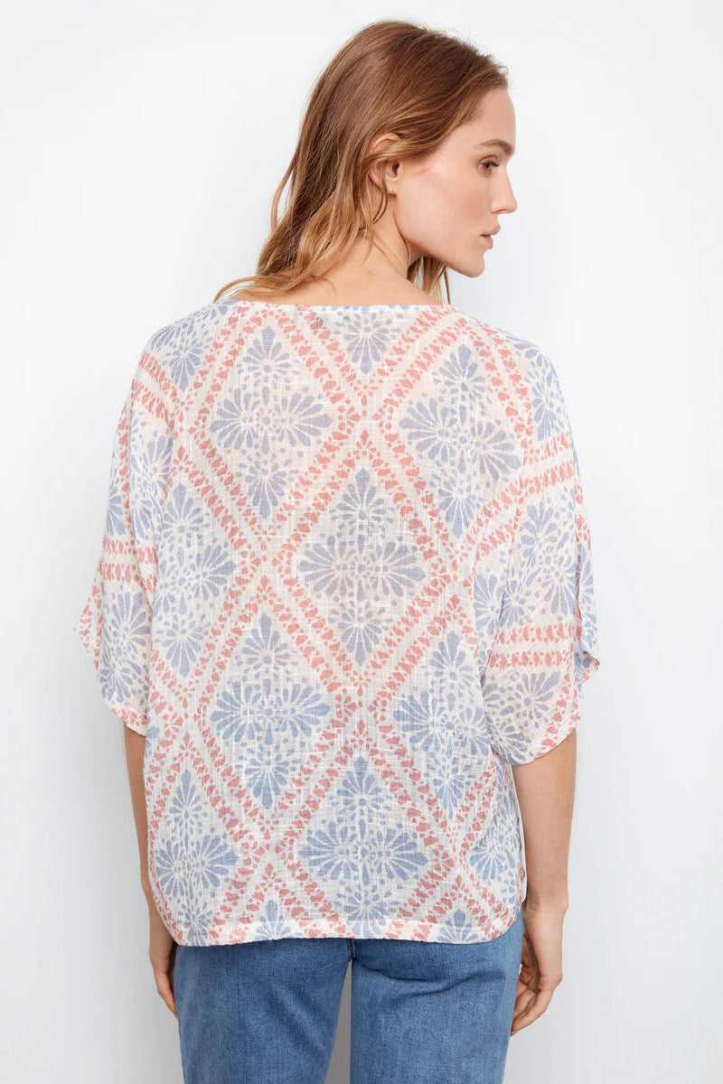 Printed Dolman Blouse