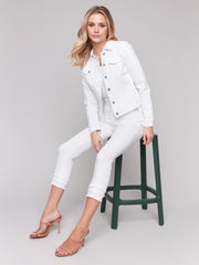 Stretch Denim Jacket - White