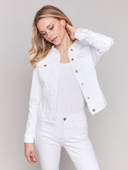 Stretch Denim Jacket - White