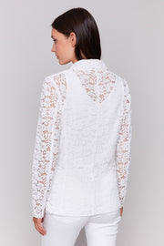 Lace Blazer in White