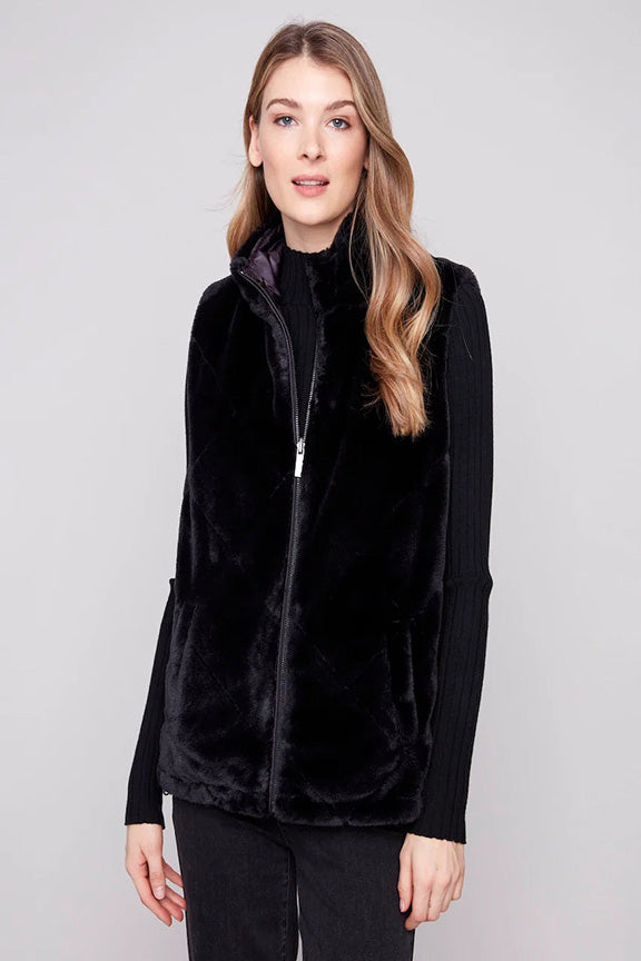 Faux Fur Reversible Vest