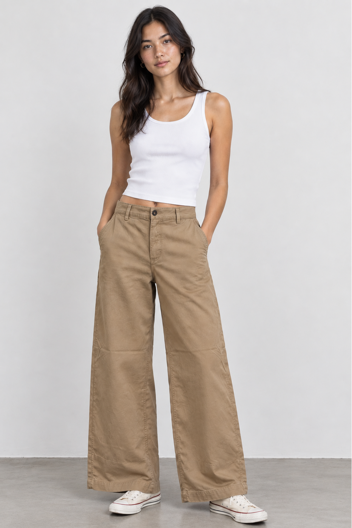 Tan Twill Chino Pant