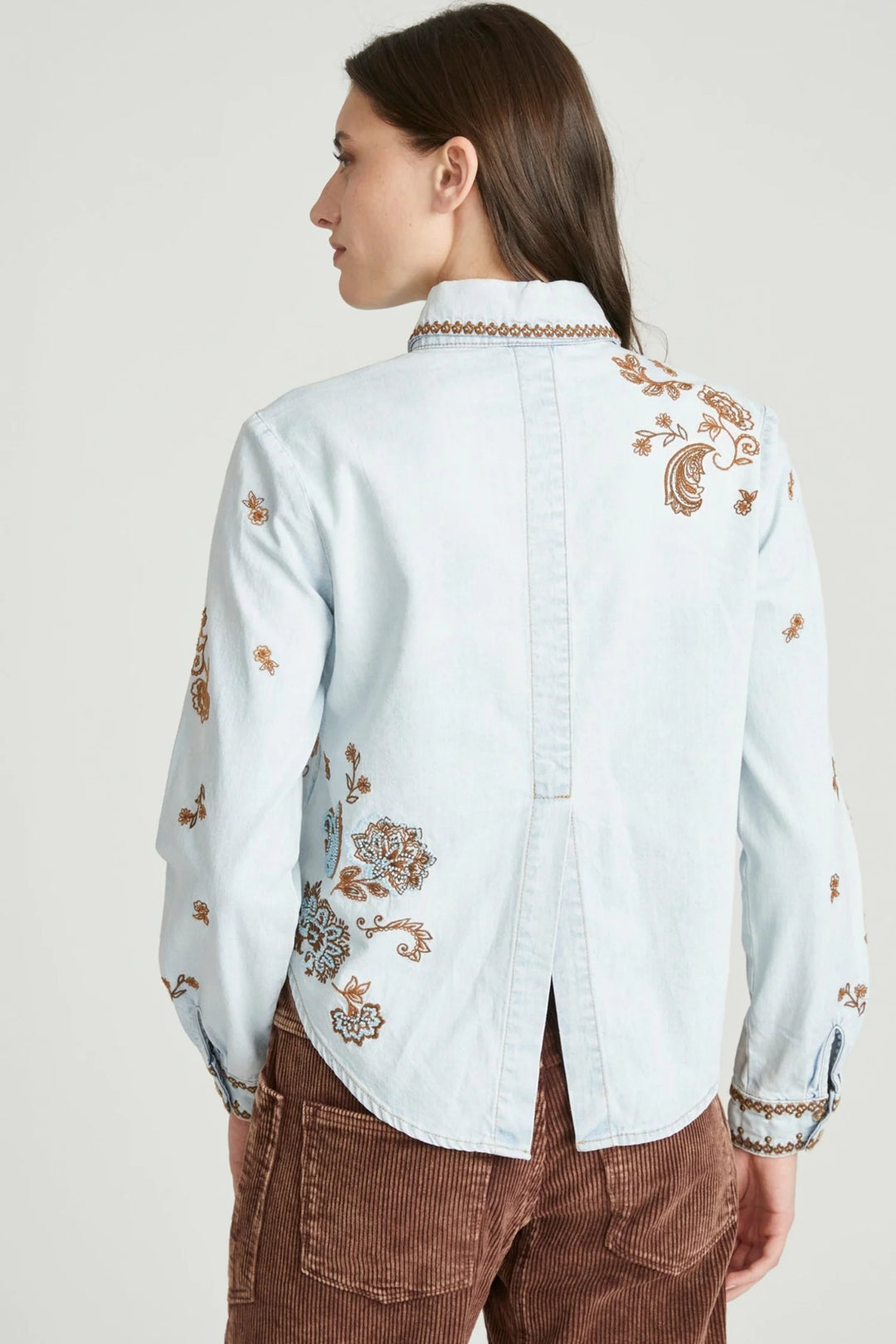 Embroidered Denim Shirt