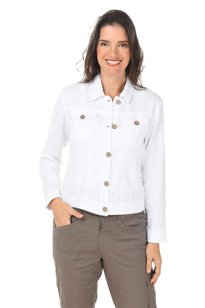 Lightweight Collar Jacket in White